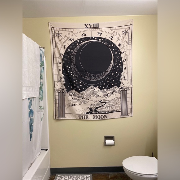 Tarot Card Fabric Wall Tapestry |The Moon | Home Decor  51.2"X59.1" - Picture 2 of 2